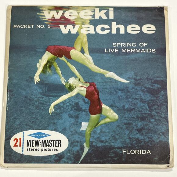 Weeki Wachee Florida Spring of Live Mermaids 3d View-Master 3 Reel Packet #1 - Picture 1 of 7